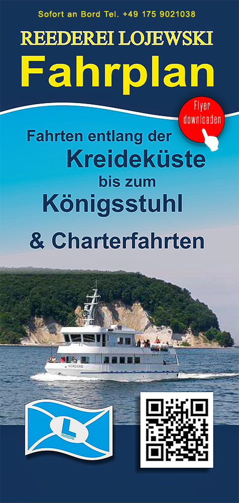 Flyer Schiffsfahrten zu den Kreidefelsen downloaden